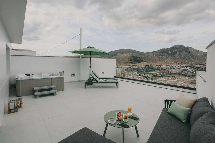 Terraza - junior suite deluxe con terraza privada Hotel El Mirador 4* Loja Granada