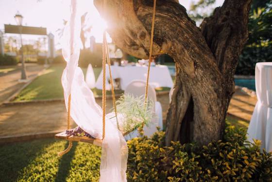 Detalle jardín boda civil Hotel Abades Benacazón 4*